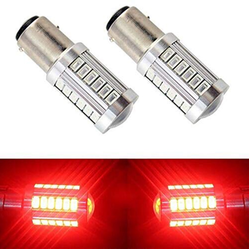 Set 4 bóng đèn led phanh siêu sáng 1157 P21/5w Bay15d 33 Smd 5630 5730 21/5w dành cho xe hơi