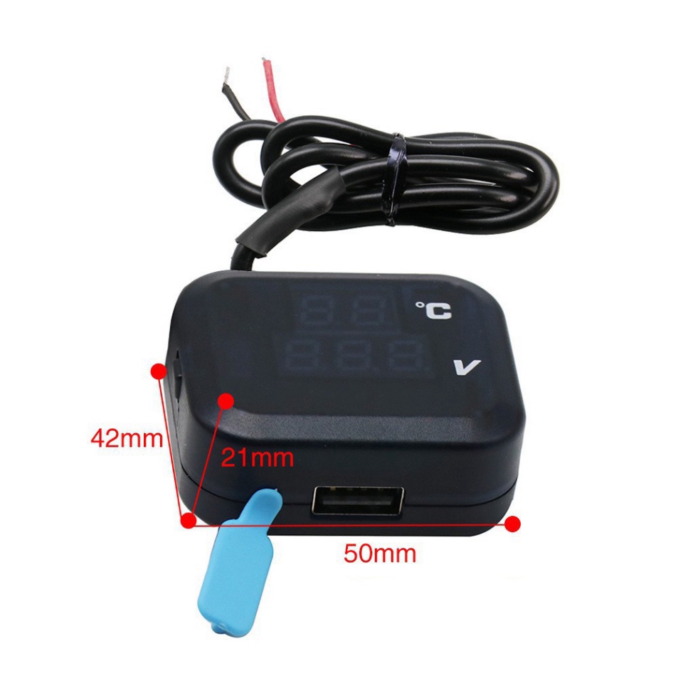ĐỒNG HỒ KOSO VOL 3 CHỨC NĂNG ĐO VOL, NHIỆT ĐỘ - TÍCH HỢP CỔNG USB SẠC ĐIỆN THOẠI- Đồng Hồ Koso Đo Vol Bình 3 Chức Năng