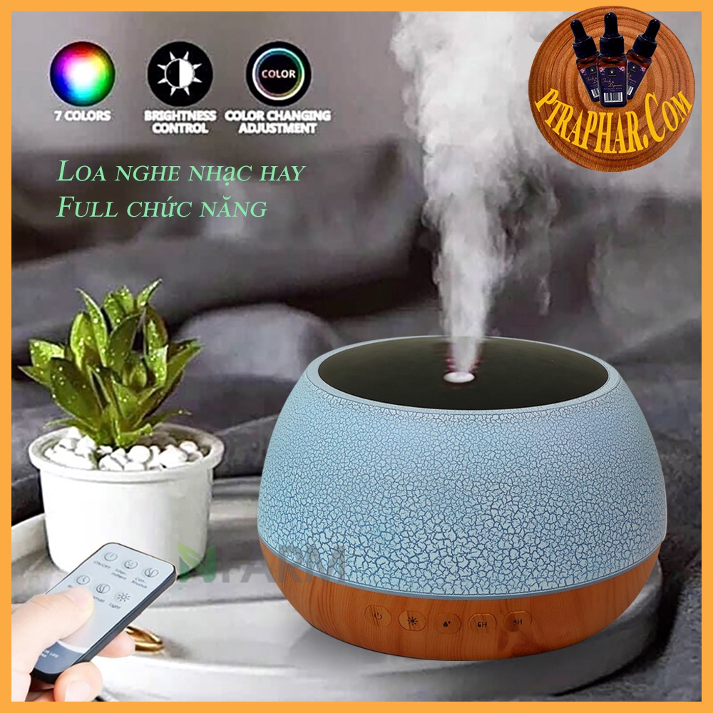 Ptraphar-Máy Xông Tinh Dầu có loa Bluetooth 1000ml.
