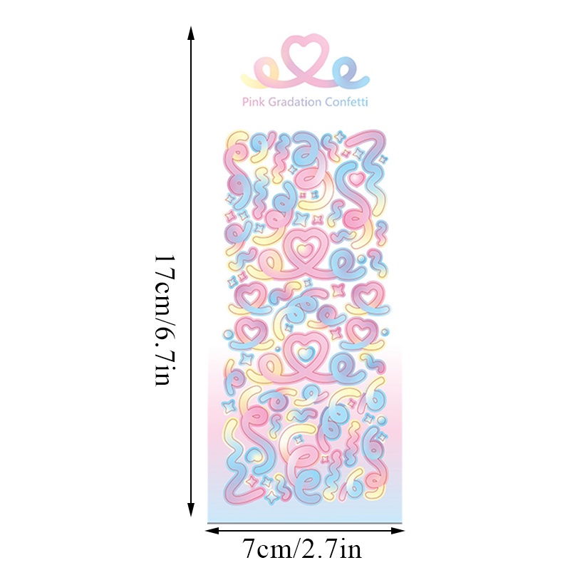 1 Cuộn Dây Ruy Băng Laser Họa Tiết Trái Tim Trang Trí Ảnh Phong Cách Hàn Quốc Ngọt Ngào DIY