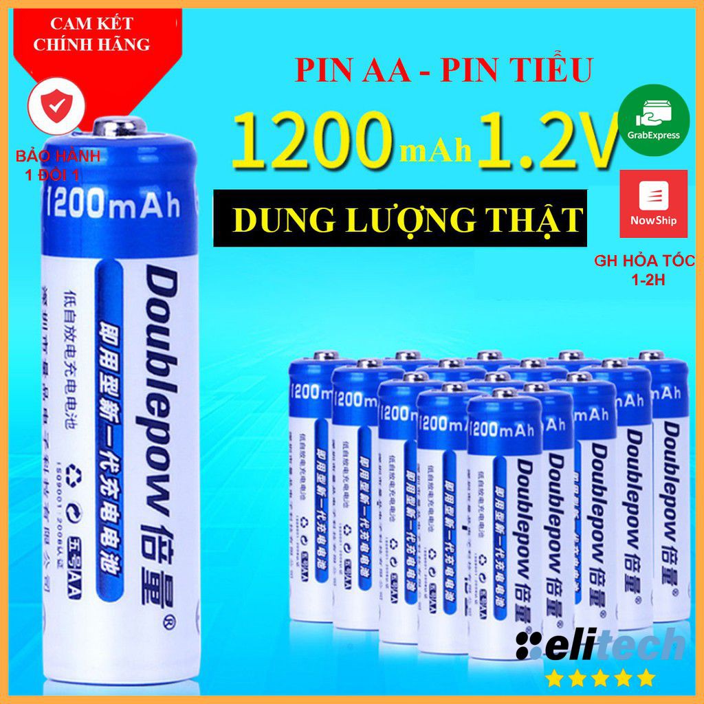 Pin Sạc AA 1200mAh (pin số 5) / Pin sạc AAA 900mAh (pin số 7) Doublepow