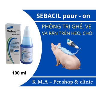 SEBACIL POUR - ON 100ML - SẢN PHẨM SỬ DỤNG TRÊN HEO VÀ CHÓ BỊ GHẺ VE NẶNG