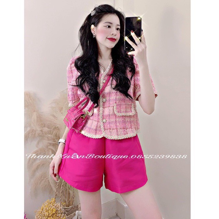 Quần tacta cạp chun,Quần đùi sooc phồng có túi 2 bên trẻ trung nhiều màu - SHOP THƠM PHẠM