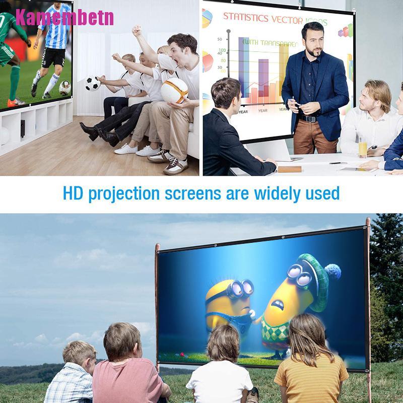 Màn Hình Máy Chiếu 72 / 120 / 150 Inch 16: 9 Hd Mềm Gấp Gọn Tiện Dụng Cho Gia Đình