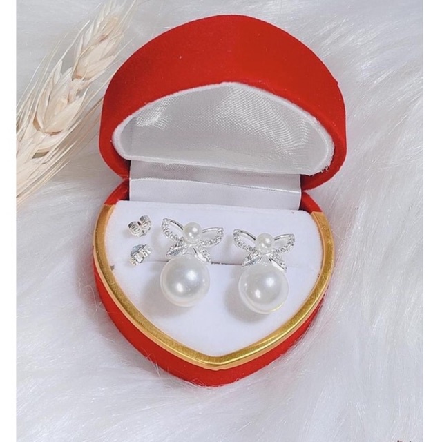 Bông tai nơ bạc mix trai, nhẹ nhàng xinh xắn 2 kiểu mới ra mắt của shop Mainomi Shop Bạc Xinh