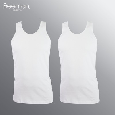 Áo thun ba lỗ nam Freeman - Chất liệu cotton ASF205 [Combo 2]