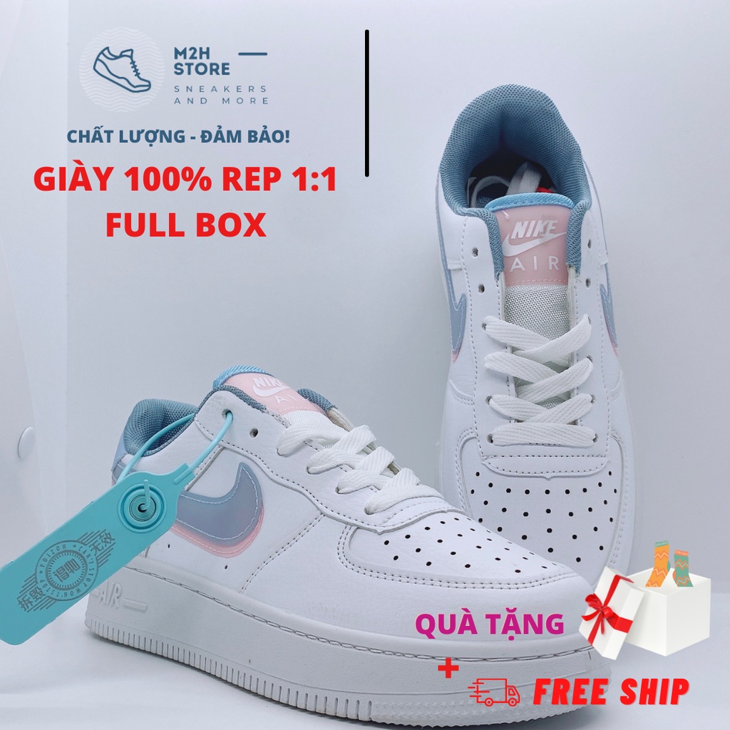 Giày Thể Thao Nam Nữ Sneaker AF1 LV8 Cổ Thấp Trắng Full Size
