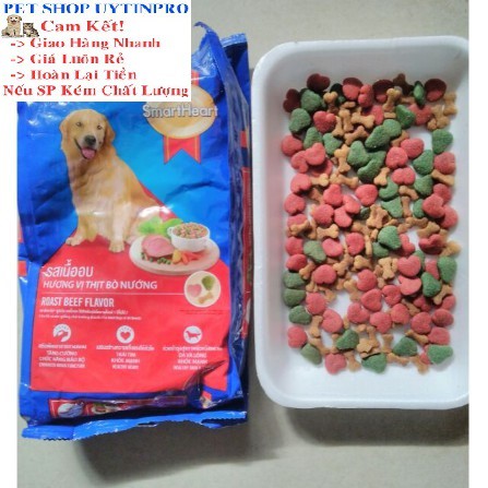 THỨC ĂN CHO CHÓ LƠN SmartHeart Vị Thịt Bò Nướng Gói 400g Xuất xứ Thái Lan