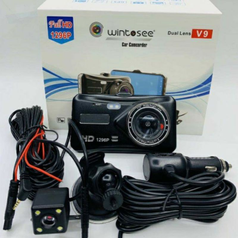 Camera hành trình Wintosee V9 siêu nét 1296P -tích hợp camera lùi