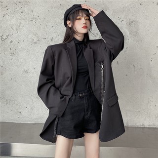 Áo blazer nam nữ đẹp ulzzang hai màu form basic