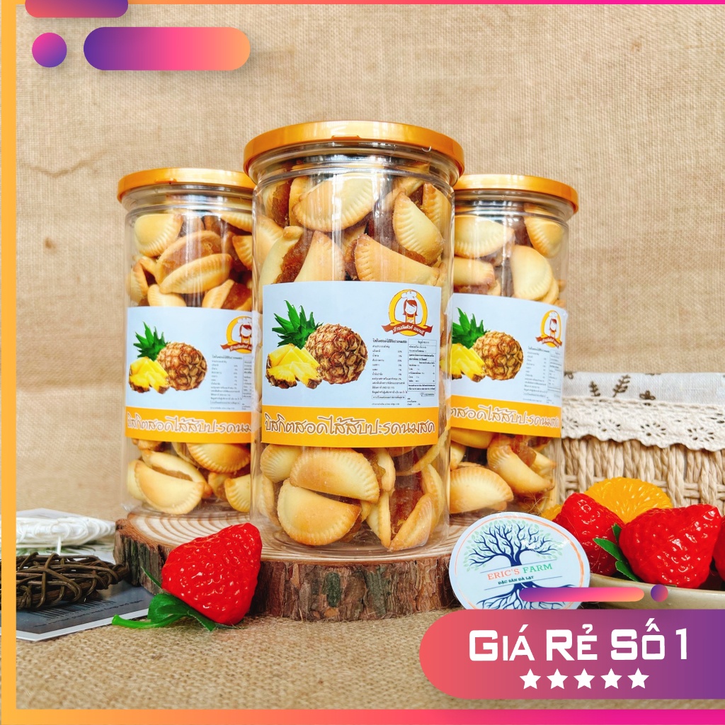 Bánh sò khóm Thái Lan 350g, nhân thơm siêu ngon, ăn vặt Eric's Farm