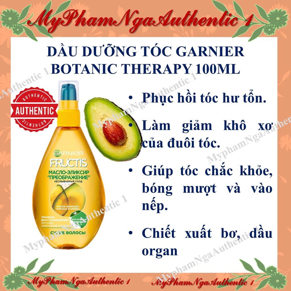 Dầu dưỡng tóc Garnier Argan Botanic