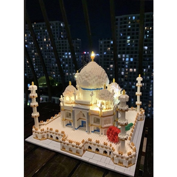 [BUILDING] BỘ LẮP GHÉP NGÔI ĐỀN TAJ MAHAL 4200 CHI TIẾT - KÈM THEO ĐÈN LED LUNG LINH HUYỀN BÍ