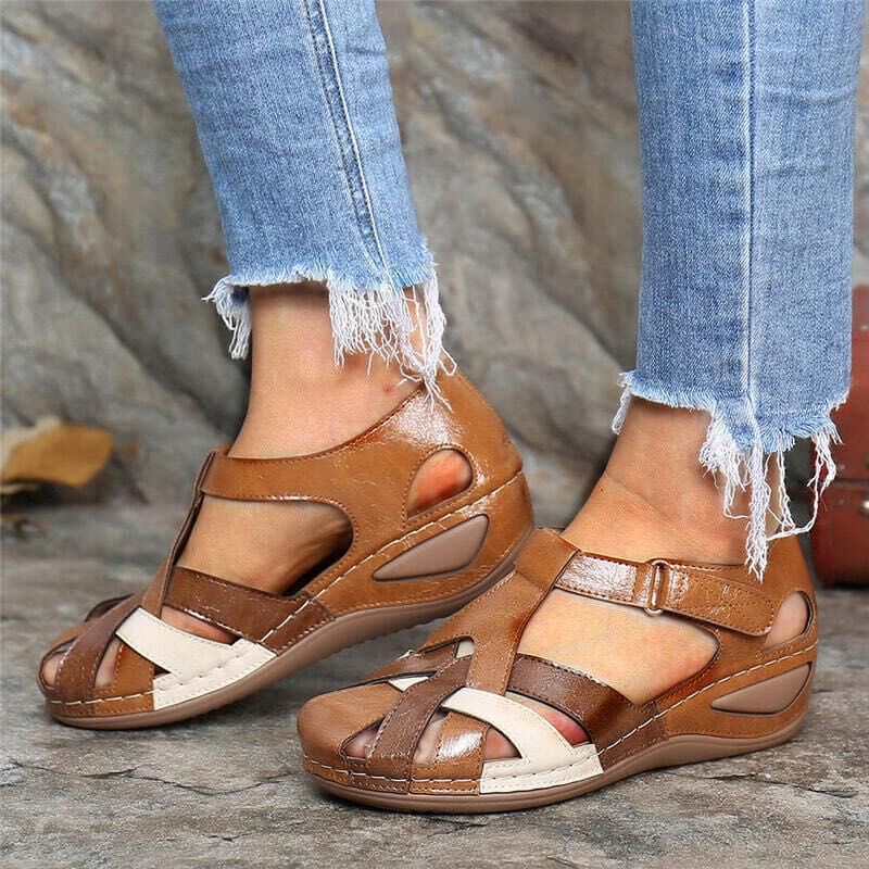 Xăng đan Nữ Đế Xuồng Dây Chéo Đi Biển Sandal