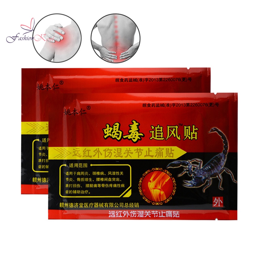 Bộ 8 miếng dán thạch cao massage giảm đau chất lượng cao giúp chăm sóc cơ thể tiện dụng