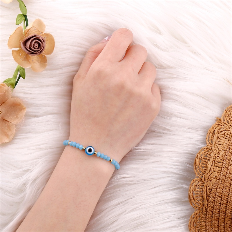 Vòng đeo tay RINHOO FRIENDSHIP chuỗi hạt phối mắt quỷ thời trang cho nam và nữ
