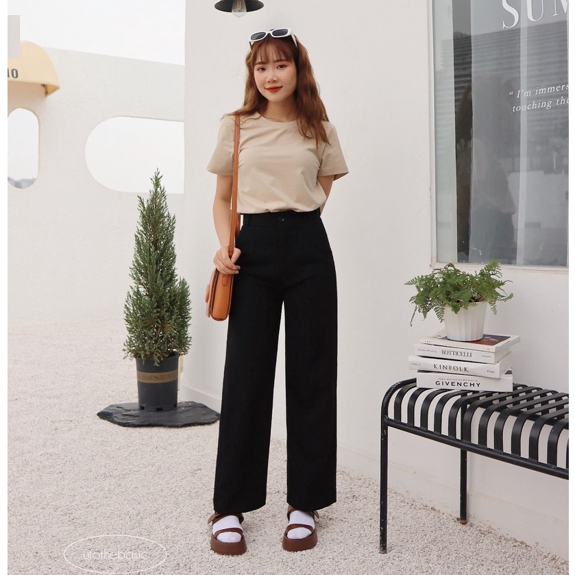 Quần ống rộng dáng suông dài – Straight Trousers – ufo.thebasic