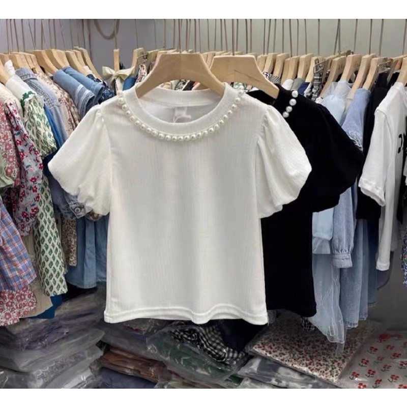 Xả Set áo chuỗi hạt kèm cv jean bé gái