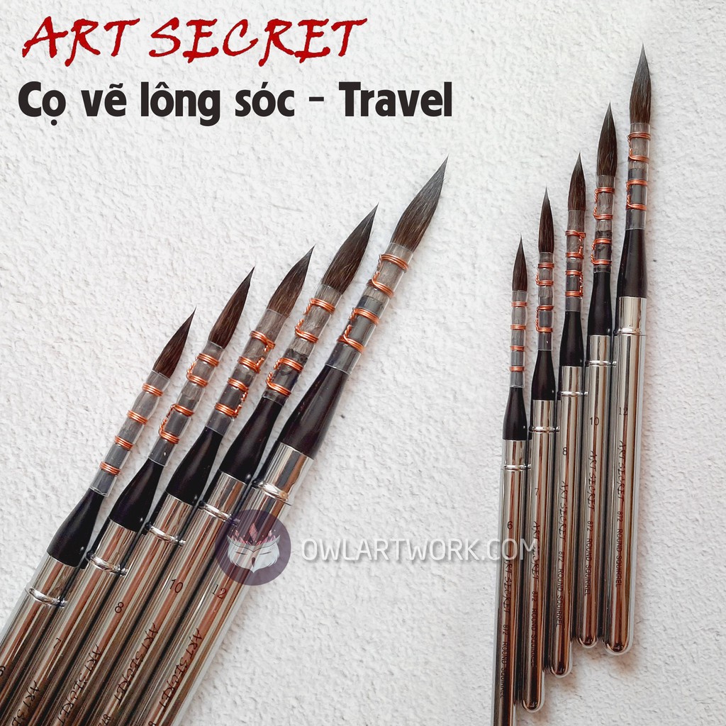 [CHÍNH HÃNG] Cọ Vẽ Travel Lông Sóc Art Secret 872