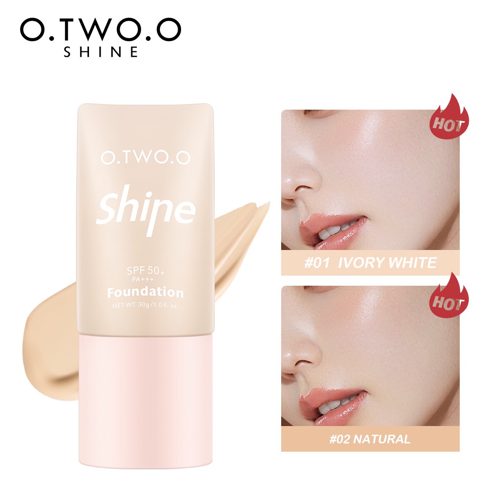 O.TWO.O Foundation Matte 24 Hours Lasting Waterproof 4 Colors Full Cover Base Face Foundation Makeup 30ml