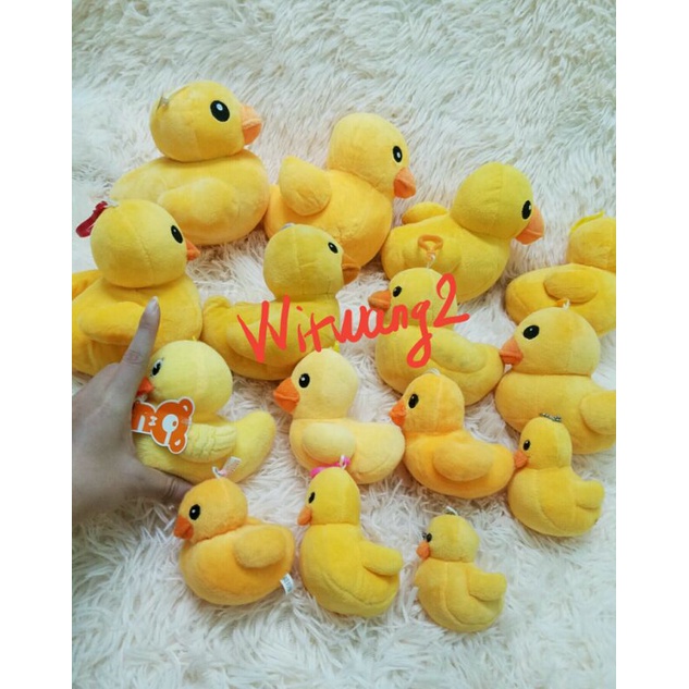 Móc khóa gấu bông con vịt vàng