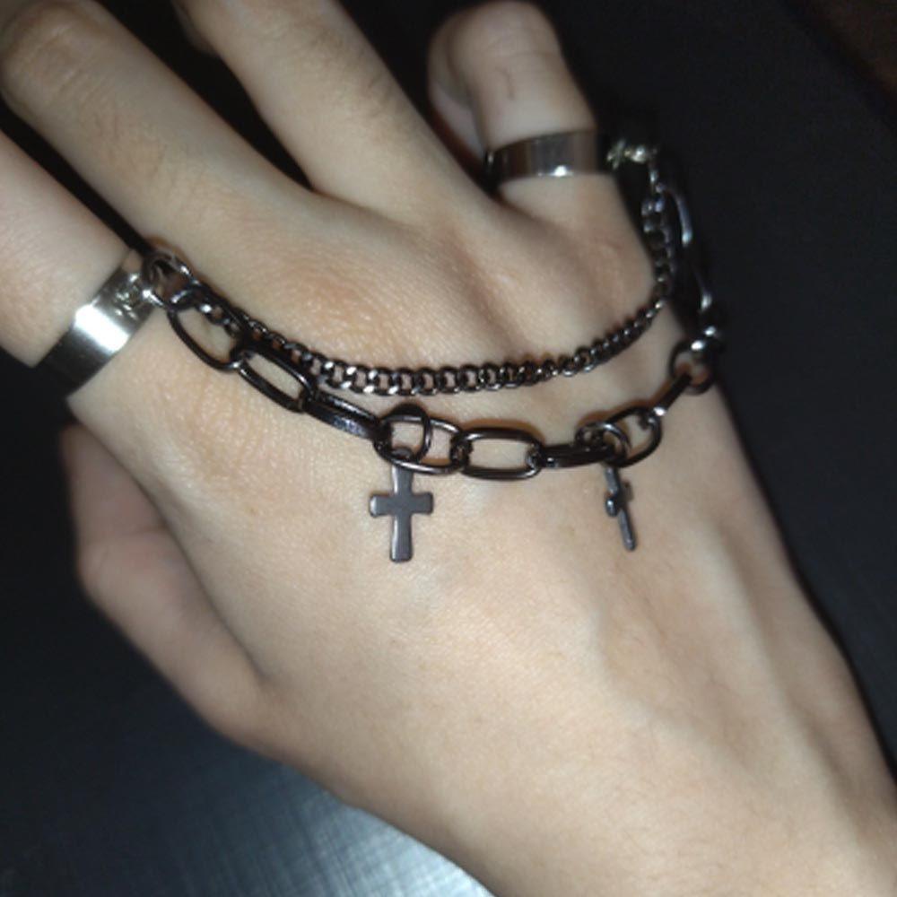 Nhẫn Đeo Khớp Ngón Tay Nhiều Lớp Có Thể Điều Chỉnh Kích Thước Phong Cách Punk Dành Cho Nữ