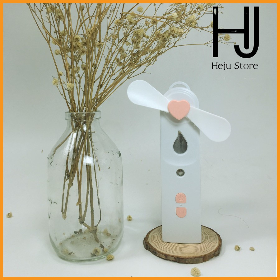 Quạt Cầm Tay Mini Phun Sương Siêu Mát Sạc USB Dùng Cực Lâu