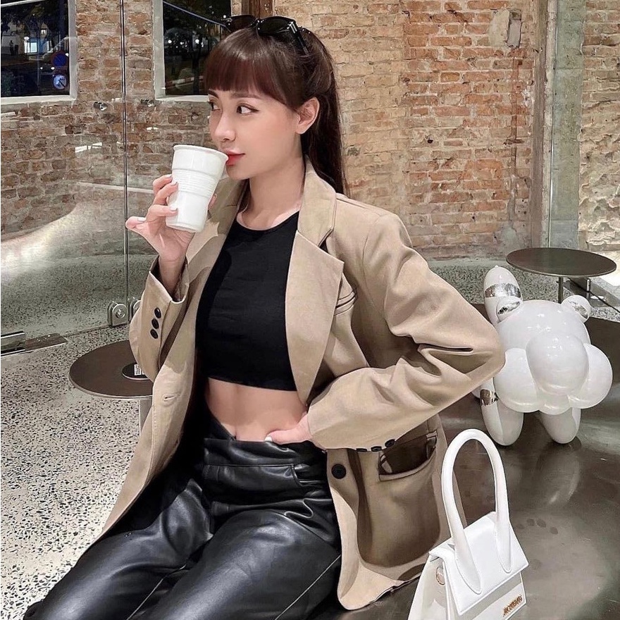 25 STUDIO Áo khoác blazer suông dáng rộng Retro Blazer