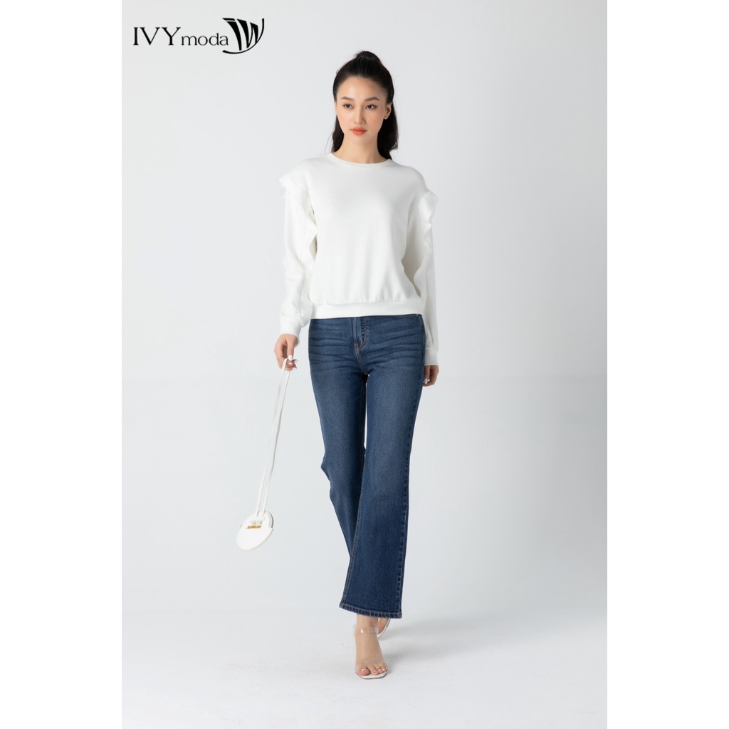 Quần jeans ống loe nữ ÌVY moda MS 25B8043