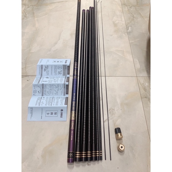 Cần câu tay 5H dài 8m1 chiến long hãng 3260 cần tải cá lên tới 18kg y hình