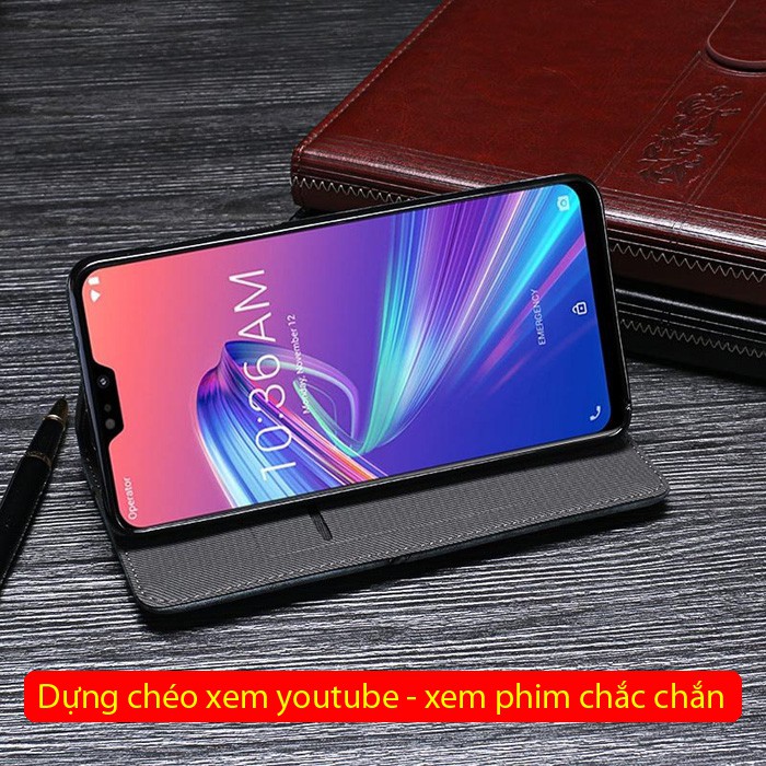 Bao da Zenfone Max Pro M2 Ourhan Leather Card