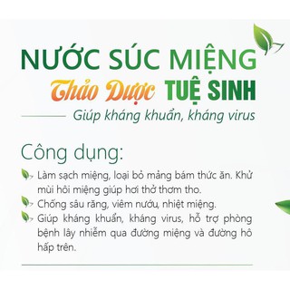 Nước Súc Miệng Thảo Dược Tuệ Sinh