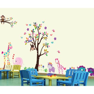 Decal dán tường Vườn thú vui nhộn