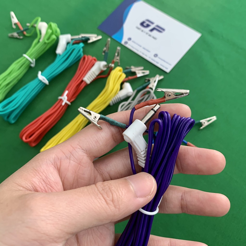 DÂY MÁY ĐIỆN CHÂM 2 ĐẦU RA CHUÔI TRÒN PHỤ KIỆN MÁY ĐIỆN CHÂM TRUNG QUỐC KWD-808