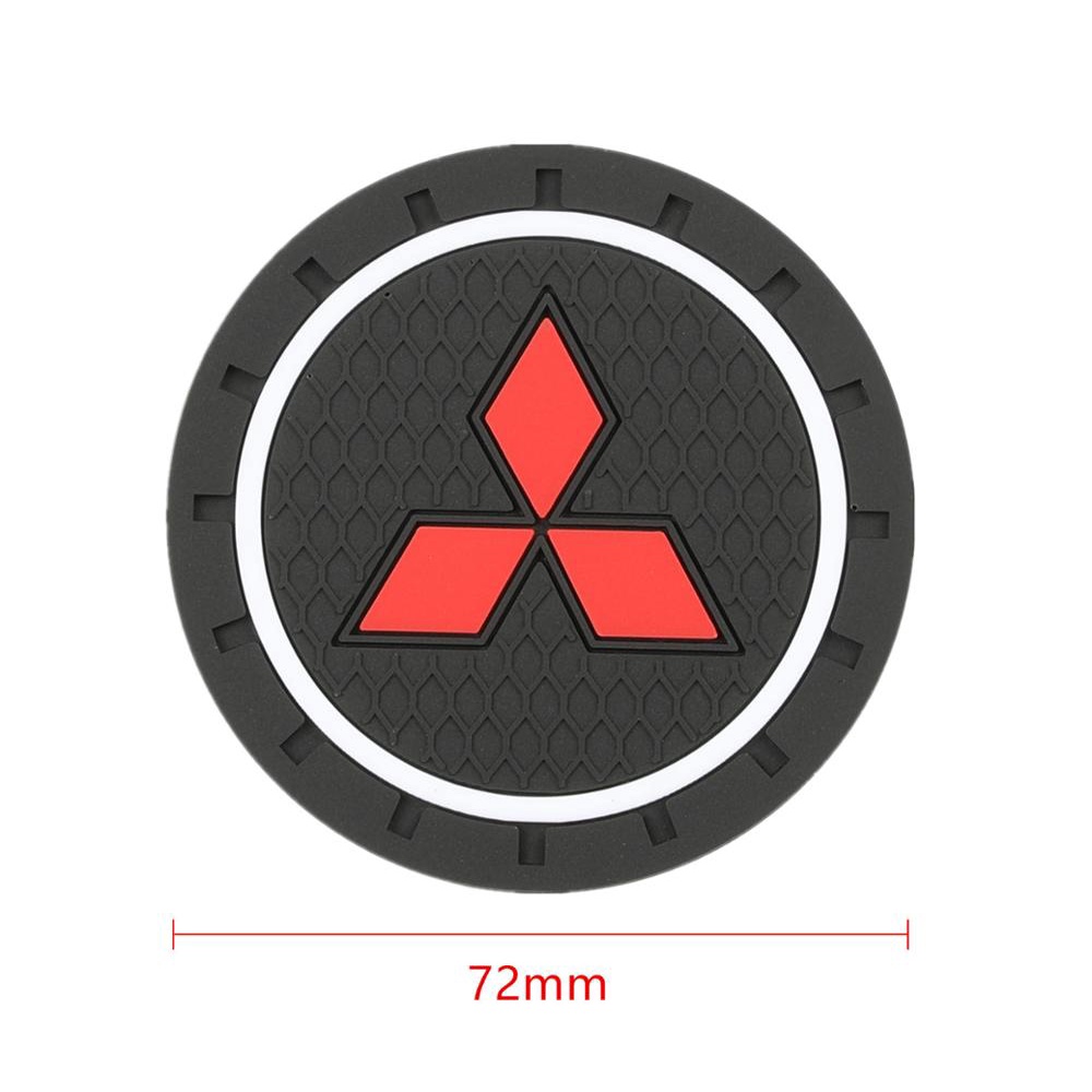 Set 2 Miếng Lót Cốc Nước Trên Xe Hơi Bằng Silica Gel Chống Trượt Dành Cho Mitsubishi Xpander Mirage Lancer Pajero ASX Outlander