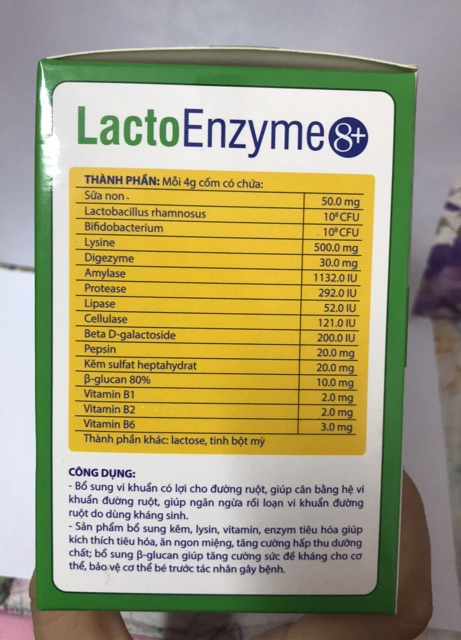 LactoEnzyme 8+ Kích thích tiêu hoá, tăng cường hấp thu dưỡng chất [ Chính Hãng]