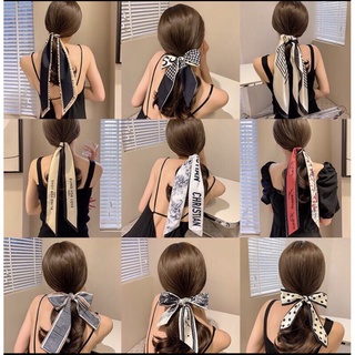Khăn turban dài dây buộc tóc vải đa năng cột nơ quấn túi xách