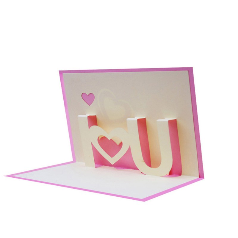 Thiệp Chúc Mừng Sinh Nhật 3d I Love You Pop Up