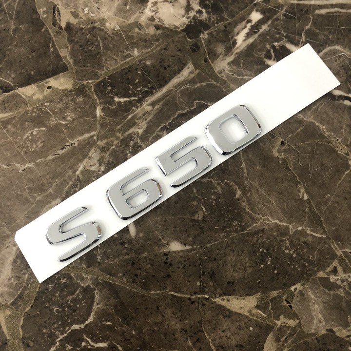 Decal tem chữ S560 / S600 / S650 dán đuôi xe ô tô Maybach