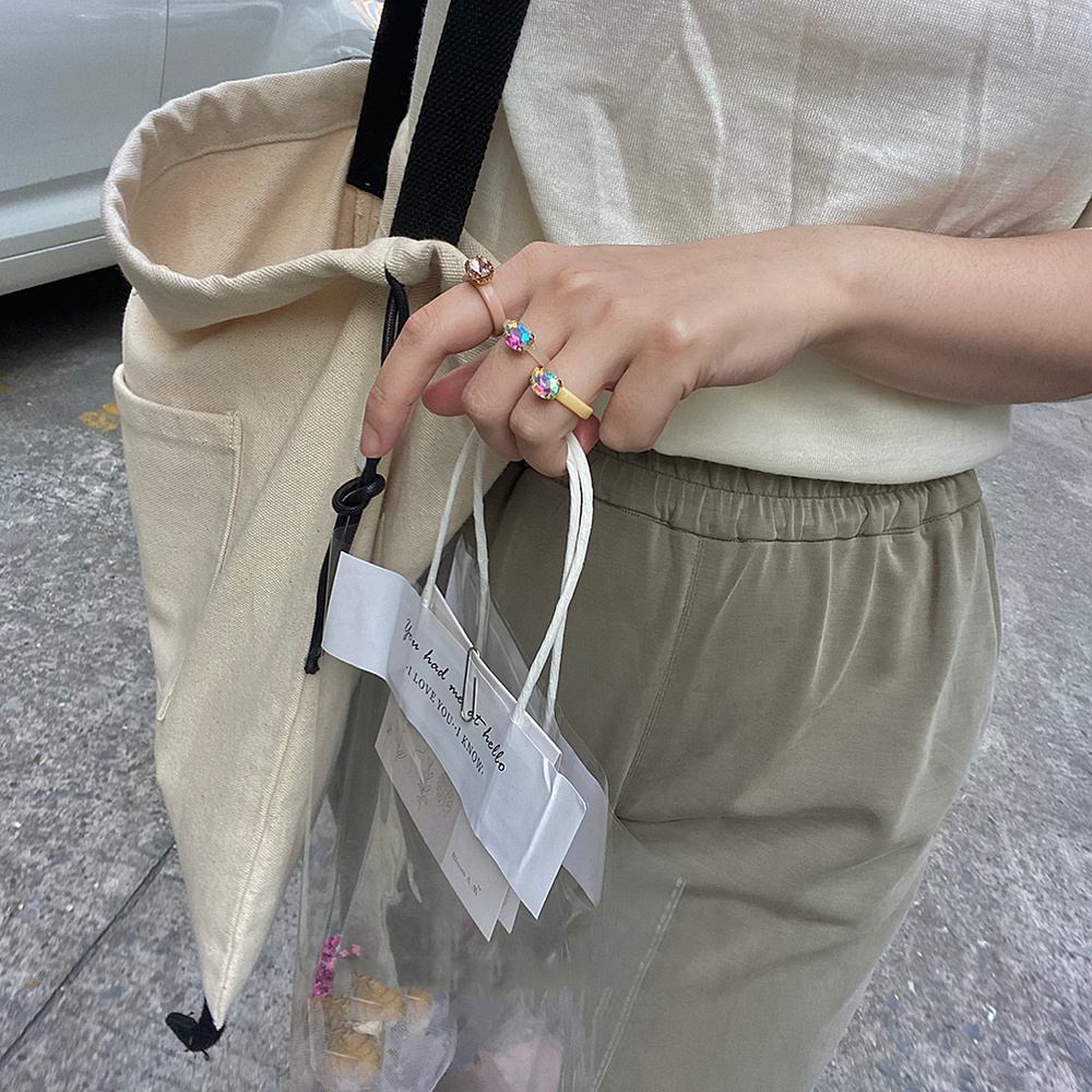 Nhẫn Đính Đá Resin Nhiều Màu Phong Cách Cổ Điển Sáng Tạo Cho Nữ