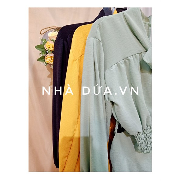 [hình + video thật] Sét áo cổ nơ kèm váy nhún thanh lịch - set trang phục mặc đi học đi chơi đi làm- áo nơ kèm chân váy | BigBuy360 - bigbuy360.vn