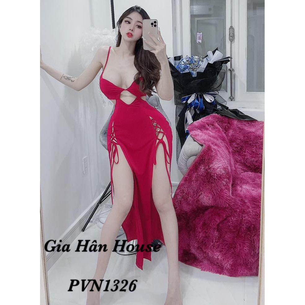 [Mã FATHANG5 giảm 10K đơn 50K] Đầm hở eo xẻ tà 2 bên | BigBuy360 - bigbuy360.vn