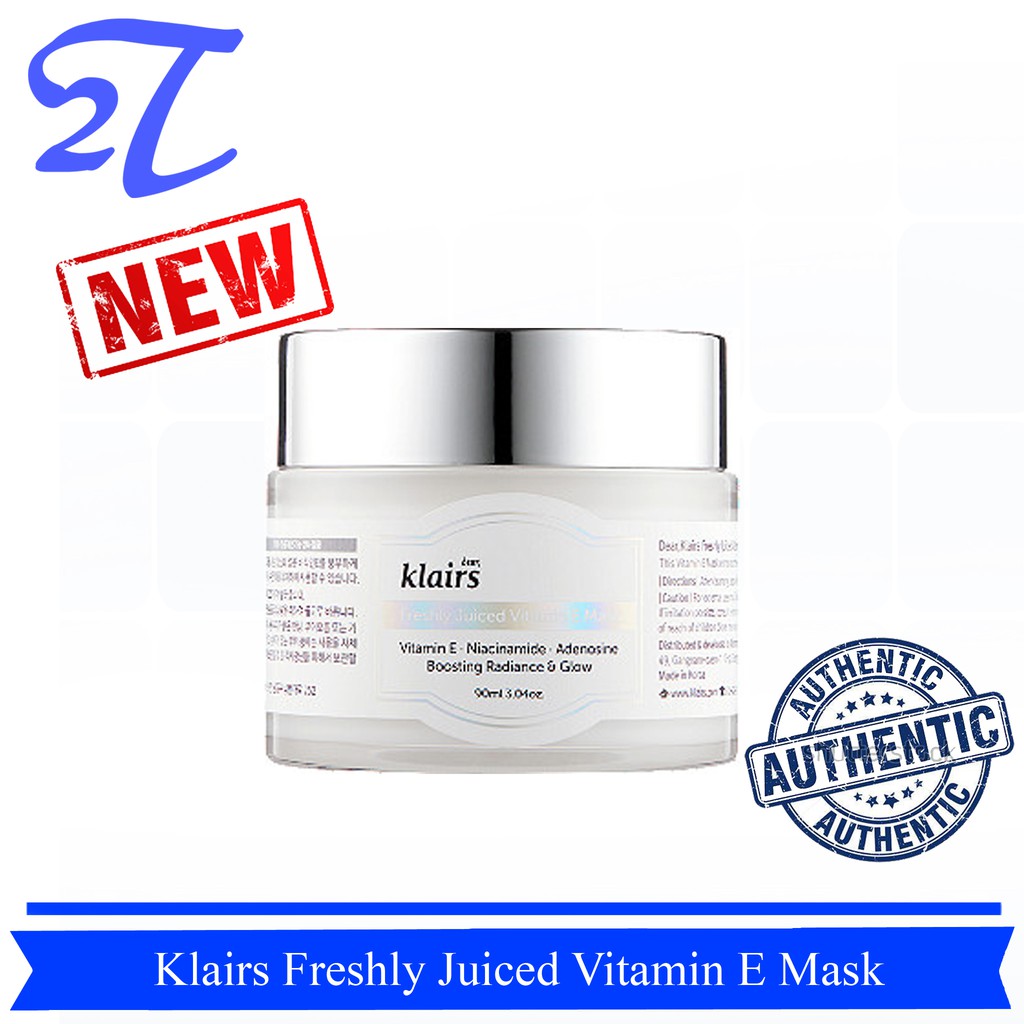 Mặt nạ ngủ & kem dưỡng ẩm, dưỡng sáng da Klairs Freshly Juiced Vitamin E Mask 90ml