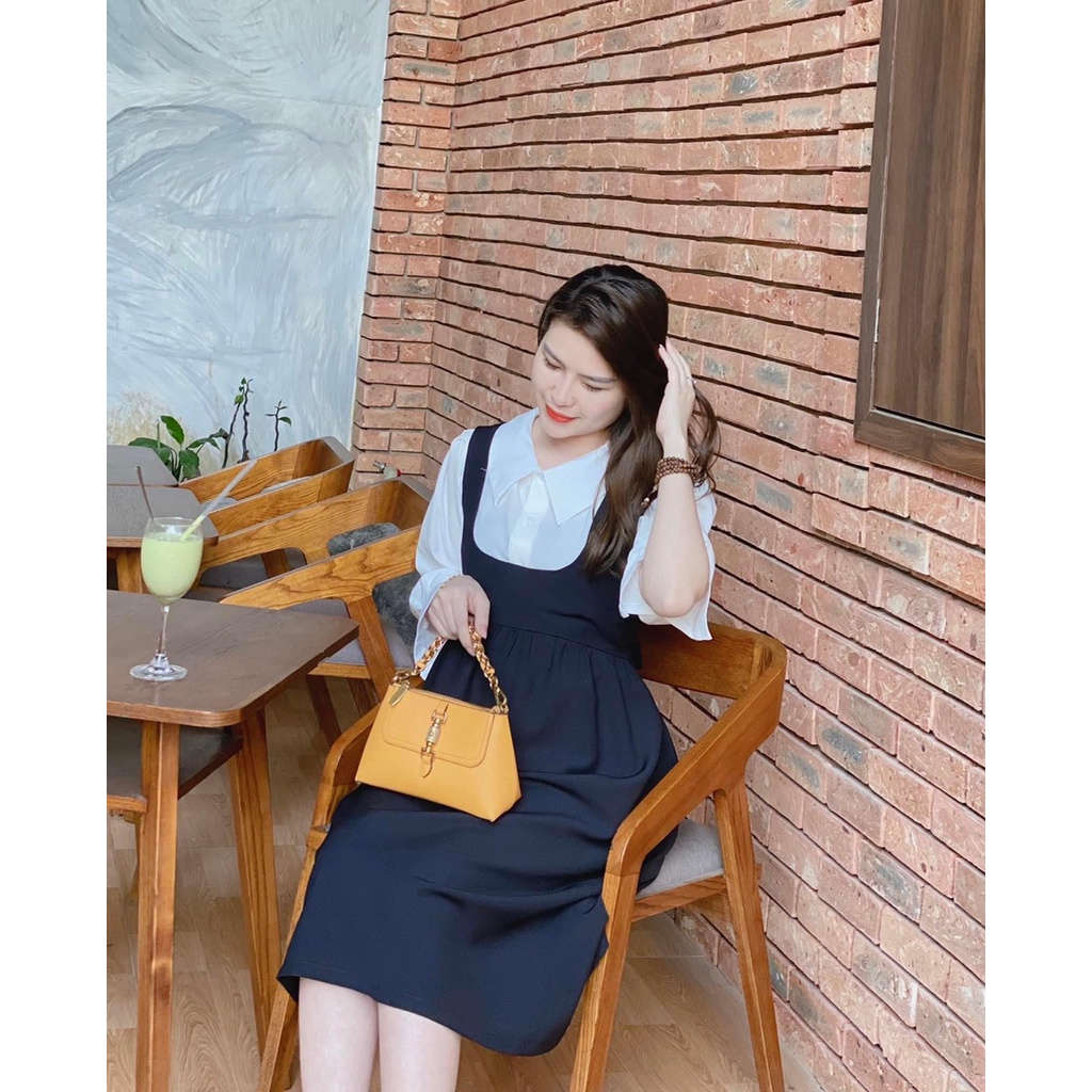 Váy yếm baby thắt dây tiện lợi ⚡ ẢNH THẬT⚡mix sơ mi họa tiết xinh xắn Hotmom