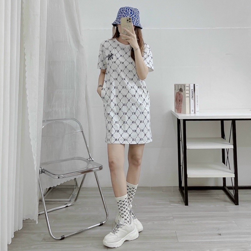 Đầm xuông  MLB hàng vnxk chất vải thun cotton mát mẻ thoải mái thời trang