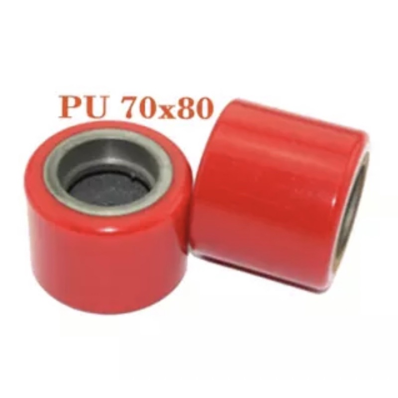 Bánh xe nâng tay PU đỏ