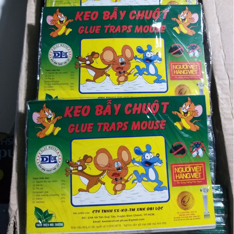 combo 20 miếng keo dính chuột hàng chất lượng có mồi siêu dính (đại lộc)