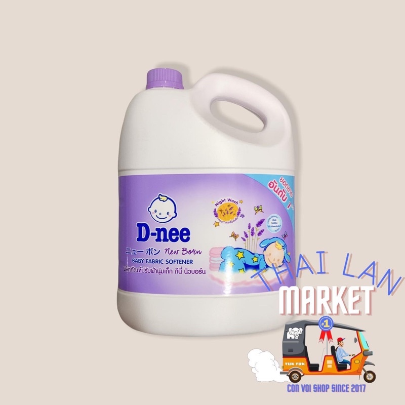Nước xả vải Dnee 3lit 4 màu Trắng , Tím, Hồng, Xanh Dương.