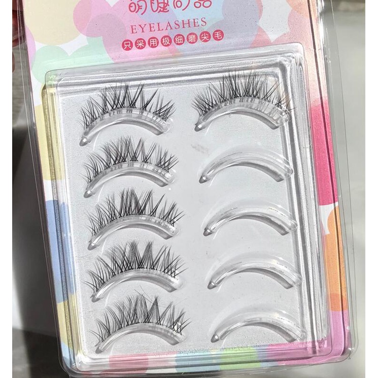 [Hàng mới về] Set 5 Cặp Lông Mi Giả 3D Cong Dày Tự Nhiên tây đuôi cá siêu cấp