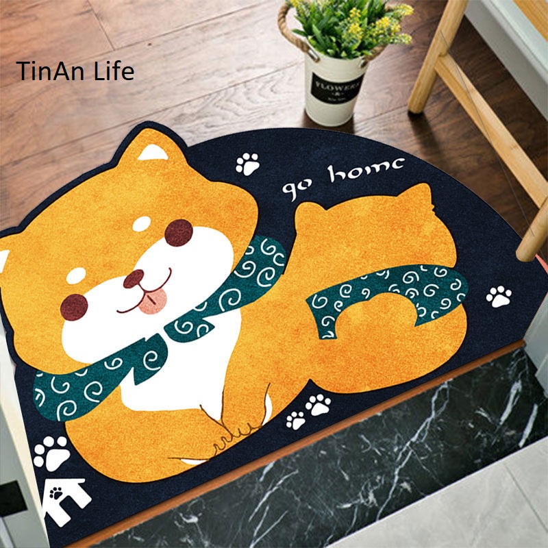 Thảm phòng tắm chống trượt thấm nước hình bán nguyệt
